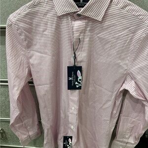 Psycho Bunny Pink Checkered Dress Shirt